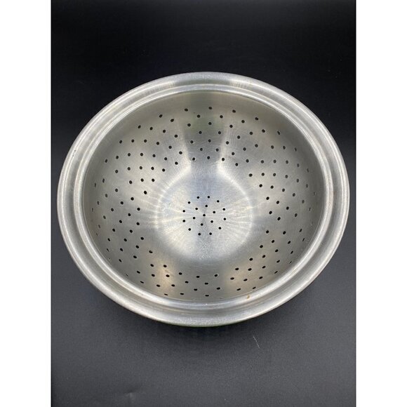 Vtg EKCO Flint Stainless Steel Colander Strainer10.5" Pedestal Base USA - Picture 2 of 5